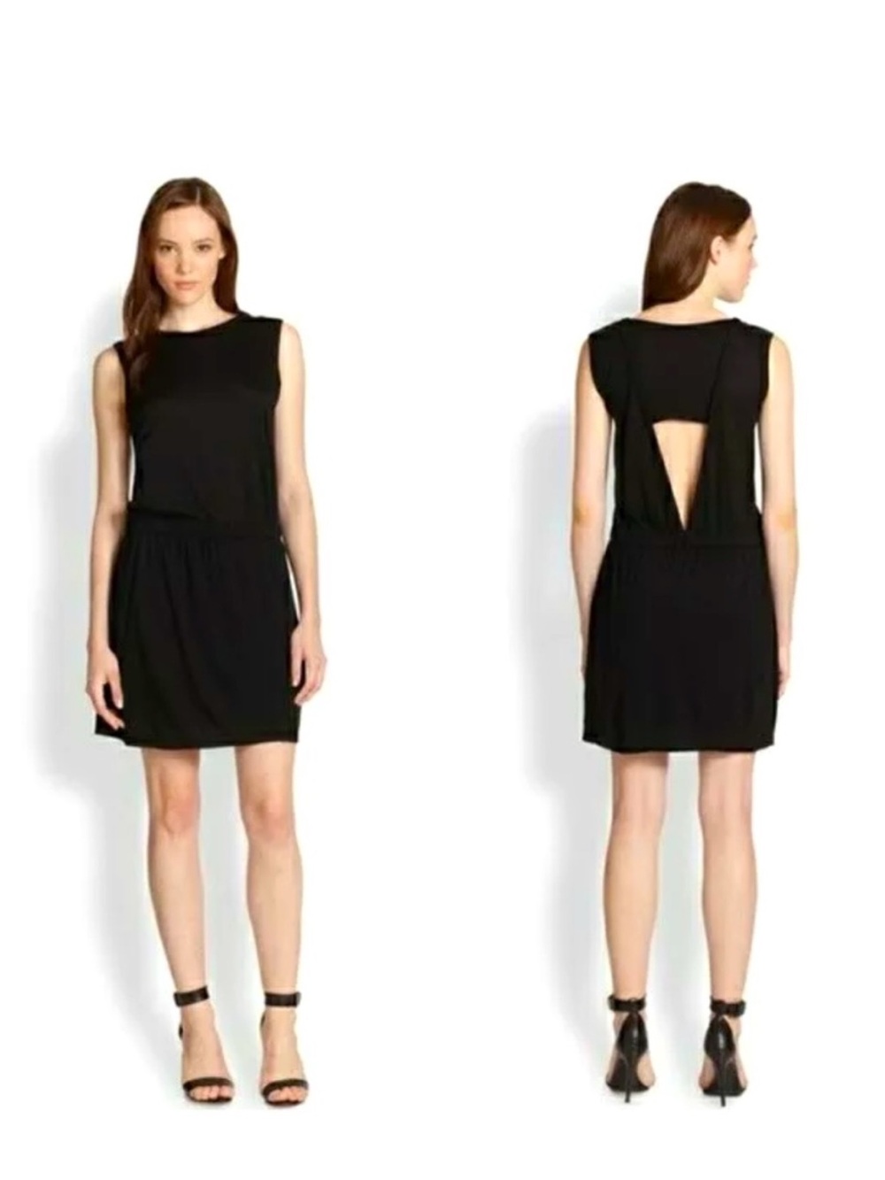 A.L.C. Peyton Cutout Back Mini Dress Size S Navy Sleeveless Jersey